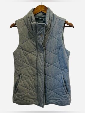 Athleta Icecap Quilted Puffer Vest Gray Size Small Lightweight Zip Up